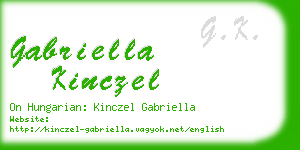 gabriella kinczel business card